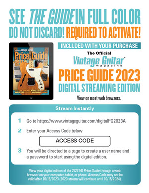 The Official Vintage Guitar Price Guide 2023 Digital Streaming Edition