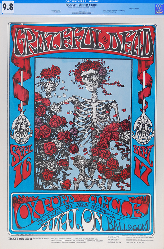 Grateful Dead Skeleton and Roses FD-26 Concert Poster Headlines Psychedelic Art Exchange Auction Grateful Dead Skeleton and Roses FD-26 Concert Poster Headlines Psychedelic Art Exchange Auction