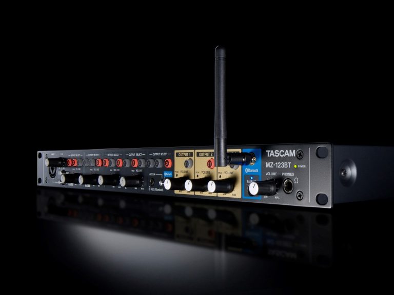 TASCAM Introduces Compact MZ-123BT  Commercial Grade Multi-Zone Audio Mixer