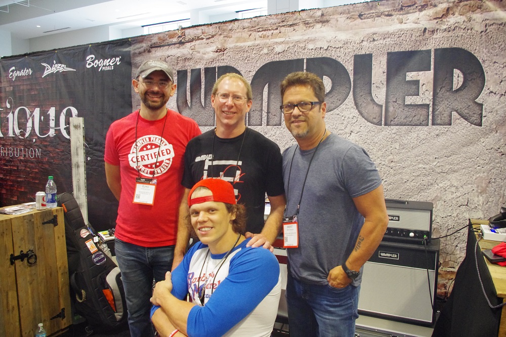 3rd Powers Amplification’s Brett Moore was all smiles showing off his new Roosevelt Pedal.