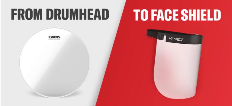 D’Addario Engineers Discover Way to Turn Drumheads into Face Shields D’Addario Engineers Discover Way to Turn Drumheads into Face Shields