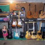 Emma and her daddy’s guitars