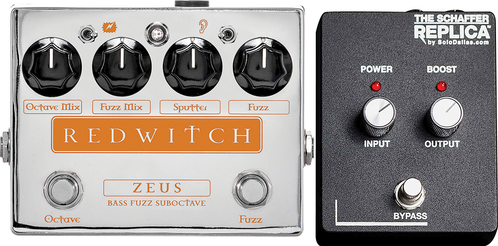 Red Witch Zeus Bass Fuzz Suboctave and SoloDallas Schaffer Replica